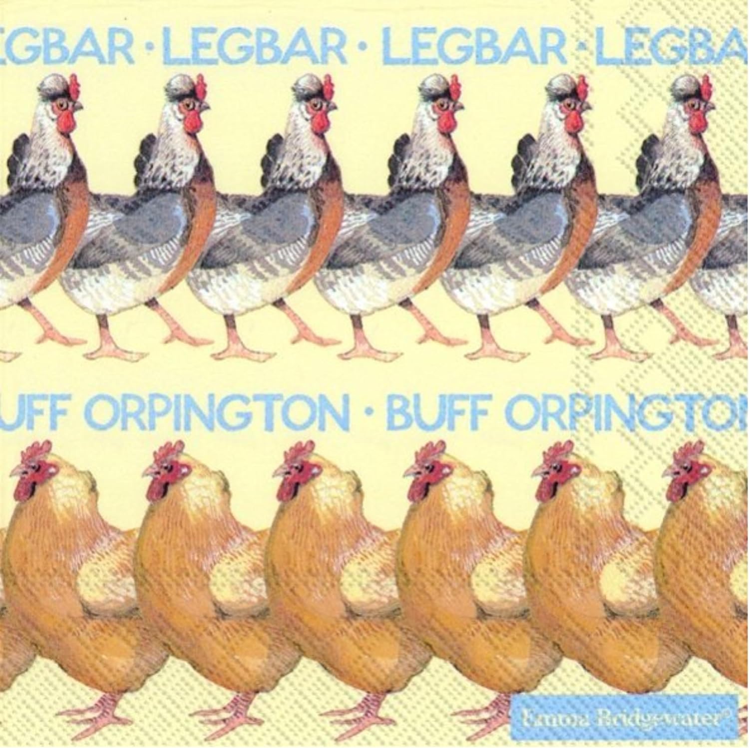 Emma Bridgewater Lunch Napkins Hens Chickens - 33 cm Square 20 in Pack