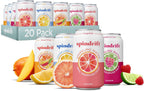 Spindrift Sparkling Water, 4 Flavor Variety Pack, Made with Real Squeezed Fruit, 12 Fl Oz (Pack of 20)