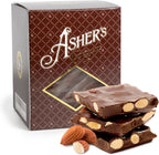 Asher's Chocolates, Milk Chocolate Almond Bark, Small Batches Sweet and Salty Candy with Almonds, Family Owned Since 1892 (1 Pound, Milk Chocolate)