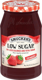 Smucker's Low Sugar Strawberry Reduced Sugar Preserves, 15.5 Ounces