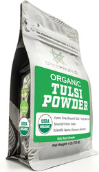 Spice Profile USDA Organic Holy Basil Powder, Lab Tested for Heavy Metals, Resealable 4oz Pouch, Tulsi, Albahaca Sagrada