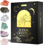 Wyspell Cancer Crystal Set - 6 Raw Cancer Crystals and Healing Stones - Cancer Zodiac Gifts for Women - Cancer Healing Gifts - Birthday Gifts for Women - Astrology Gifts for Women - Zodiac Crystal Set