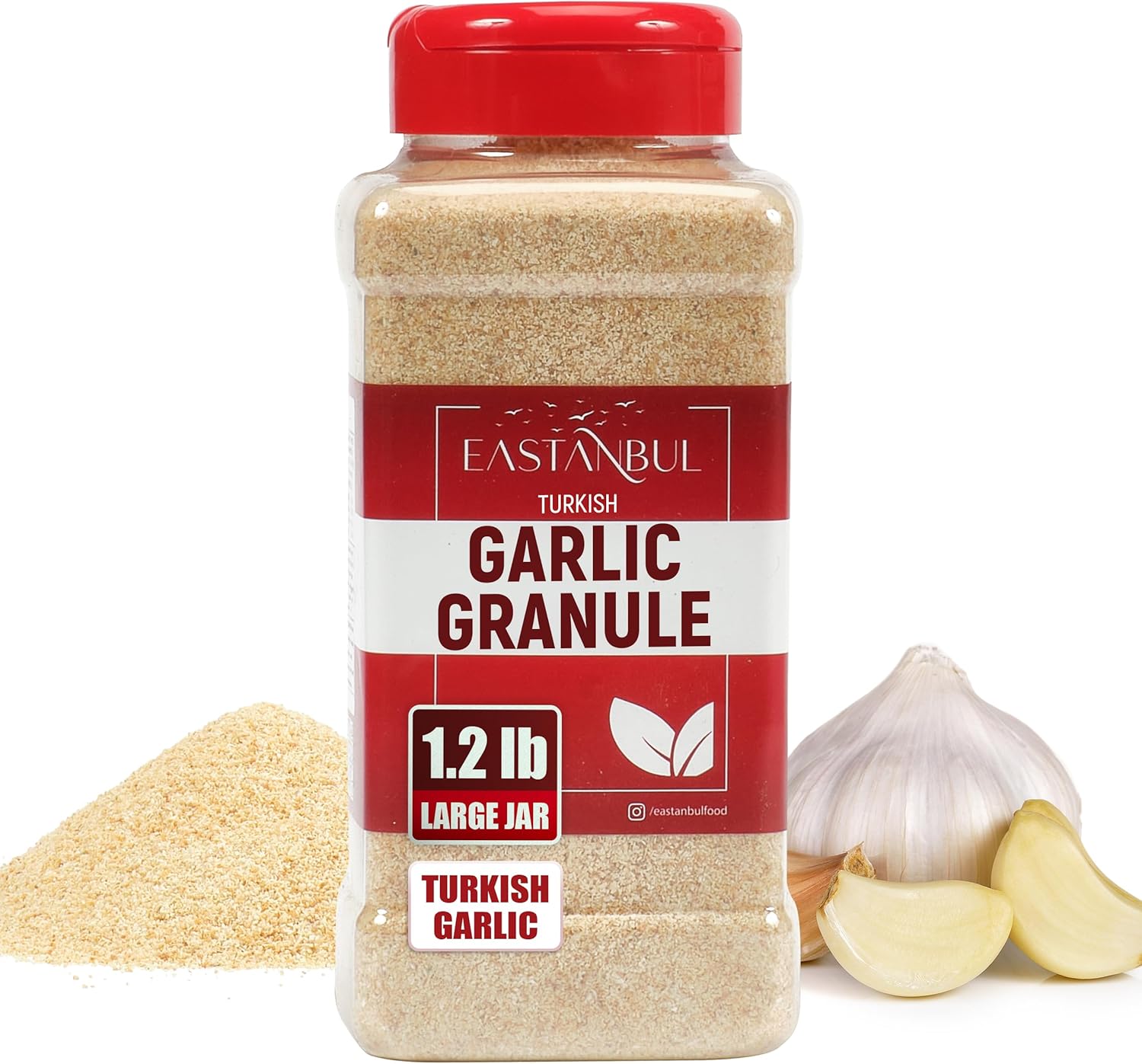 Eastanbul Granulated Garlic, 1.2lb, Premium Turkish Garlic Granules, Perfect Mediterranean Seasoning for Cooking and Grilling, Dried Flakes, Natural, Vegan, Non-GMO
