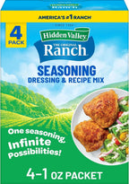 Hidden Valley Original Ranch Seasoning, Dressing and Recipe Mix, 1 Ounce Each, 4 Count (Package May Vary)