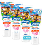 Orajel Kids Paw Patrol Anti-Cavity Fluoride Toothpaste, Natural Fruity Bubble Flavor, 4.2oz (4-Pack)