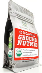 Spice Profile USDA Organic Ground Nutmeg, Lab Tested for Heavy Metals, Resealable 3.5 oz Pouch, Jaiphal Powder, Nuez Moscada