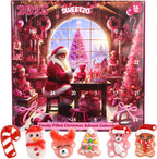 2025 Girls Candy Pink Advent Calendar, 24 Day Christmas Countdown with Gummies, Individually Wrapped Pieces, 10.16 Ounces