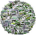 100 Pack Army Stickers, Camouflage Camo Military Party Favors Gifts, Birthday Decorations