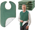 4 Pack Adult Bibs for Men and Women, Adult Bibs for Elderly,Towel bibs for Special Needs Adults