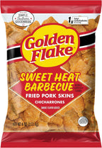 Golden Flake Sweet Heat Pork Rinds, 4 oz Bags (Pack of 12) – Spicy-Sweet Crunchy Pork Skins – Gluten-Free, Keto Snack with Bold Southern Flavor