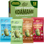 Healspot Organic Edamame Beans 11g High Protein Snacks, Crunchy Roasted Edamame Snacks - Low Carb|High Fiber|Reduced Sodium, Healthy Snacks for adults and Children, Family&Office&Lunch-Box Snacks