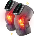 MOAJAZA Heated Knee Massager Shoulder Heating Pads Elbow Brace 3 in 1 with Vibration, Cordless Rechargeable Heating Knee Warmers Wrap for Shoulder Elbow Knee Stress Relief 2 Packs