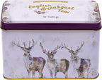 New English Teas English Breakfast Christmas Tea Gift Set, Stag Design Tin with 40 English Breakfast Tea Bags