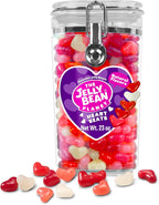 The Jelly Bean Planet Heart Beats Jelly Beans, Easter Candy Hearts Jar – Heart Shaped in 5 Fruity Natural Flavors, Gluten Free, Kosher, Gourmet Jellybeans Gift, Classroom, Parties, Sharing - 23 oz
