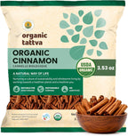 Organic Tattva Whole Cinnamon Sticks (3.53 oz/100 gm) - Organic Cinnamon Sticks for Cooking & Beverages - Whole Spices with Natural Oils, Aroma & Flavor - Additives & Chemical Free - USDA Certified