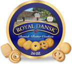 Royal Dansk Danish Butter Cookies, Premium Assorted Cookies Made with Real Butter, Great for Sharing and Hosting, 24 oz