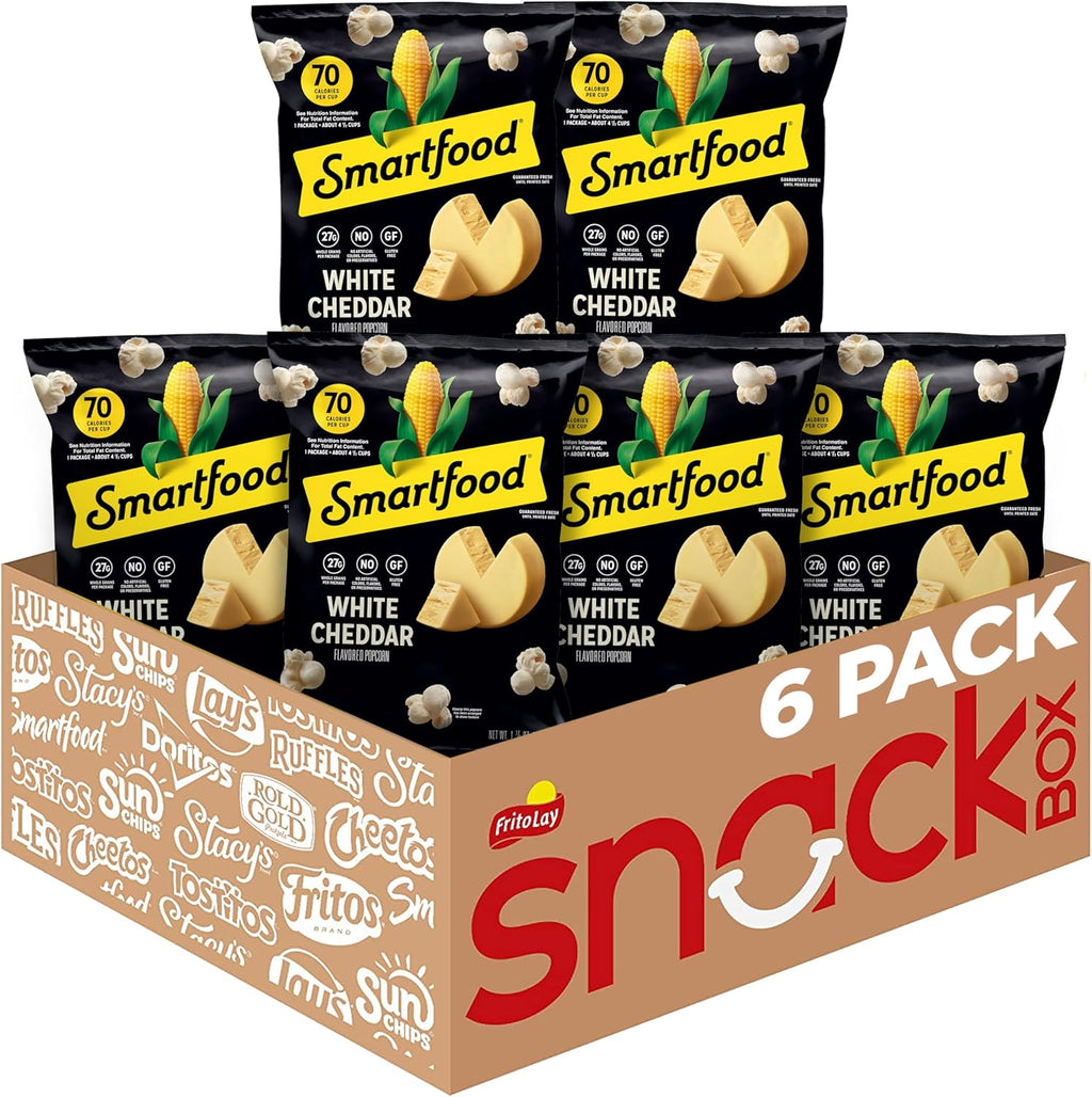 Smartfood Popcorn, White Cheddar, 1.875 Oz (Pack of 6)
