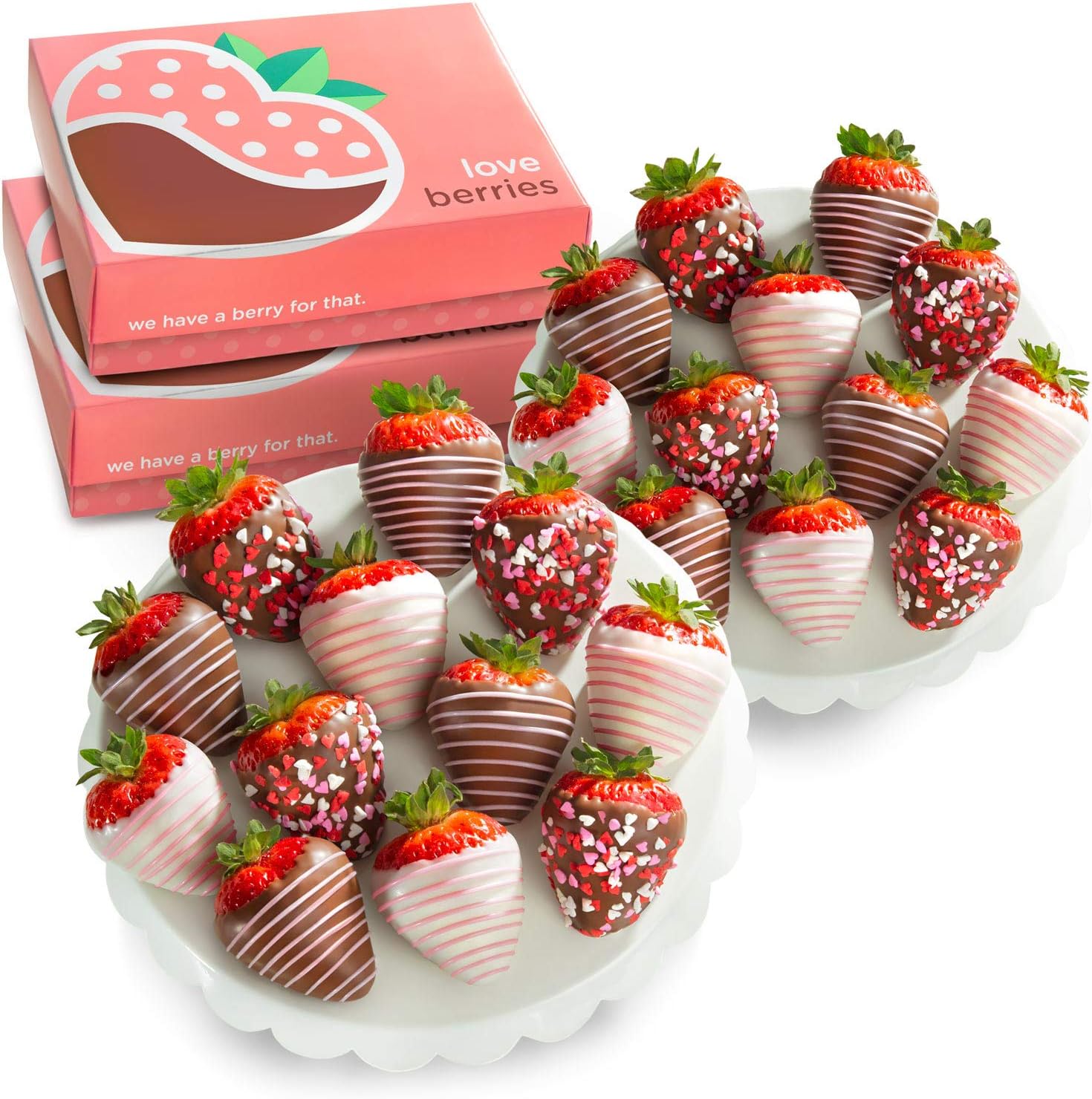 A Gift Inside 24 Love Berries Chocolate Covered Strawberries