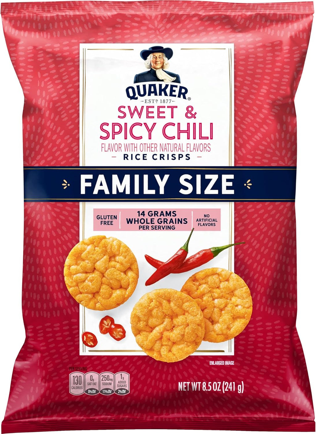 Quaker Rice Crisps, Sweet & Spicy Chili, Gluten Free, 8.5 Oz