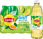 Lipton Diet Green Tea Citrus, 16.9 Fl Oz Bottles (Pack of 12)