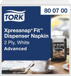 Tork Xpressnap Fit White Dispenser Napkin N14, 2-ply, 6 x 720 napkins, 800700
