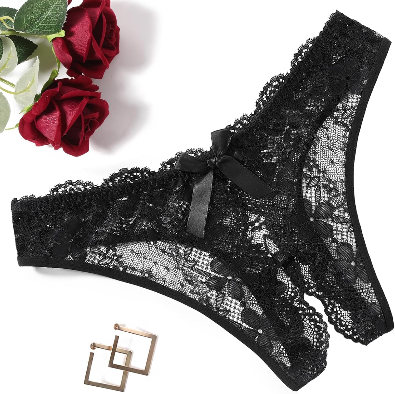 Avidlove Women Lace Panties Floral Lace Briefs Sexy Hollow Out Bow Underwear 1-4 Pack