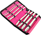 Premium German Hegar Dilator Sounds Set 9 Pcs Ultra Smooth Finish Double Ended, Stainless Steel,Temperature Control,Autoclavable,Compact Storage Case.