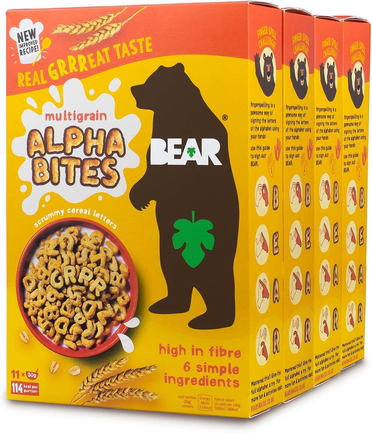 Bear Alphabites Cereal - Multigrain 350g (Pack of 4)