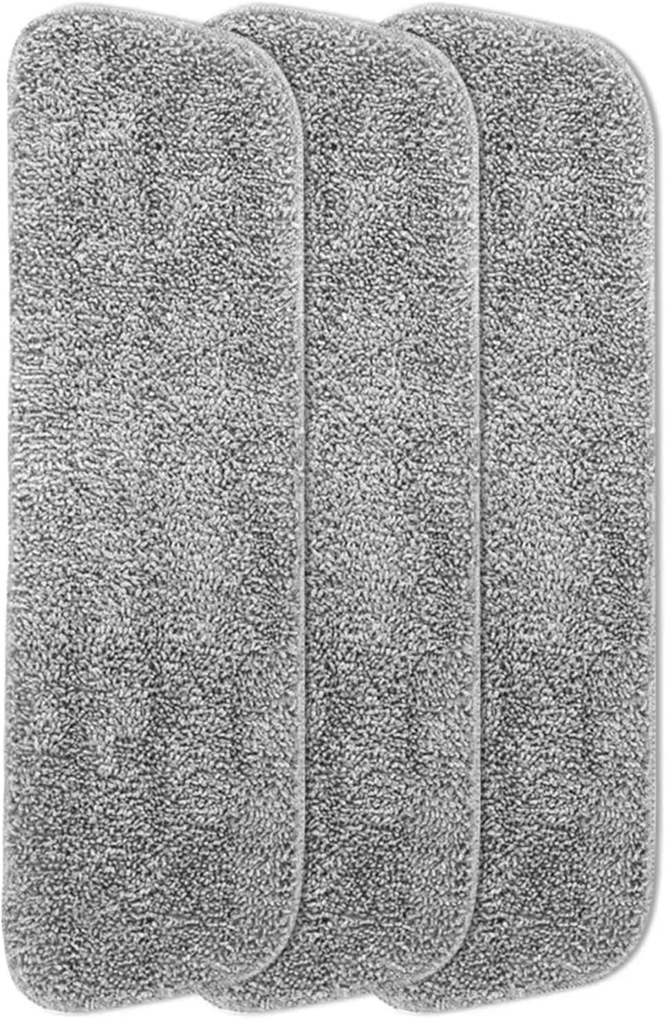 Replaced Mop Cloth Reusable Microfiber Pad Cleaning Kitchen Living Room Cleaning Tools ，Compatible for Spray ，Mop Practical Household Dust(Grey3pcs)