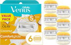Gillette Venus ComfortGlide Womens Razor Blade Refills, 6 Count, Infused with Olay Coconut Scent