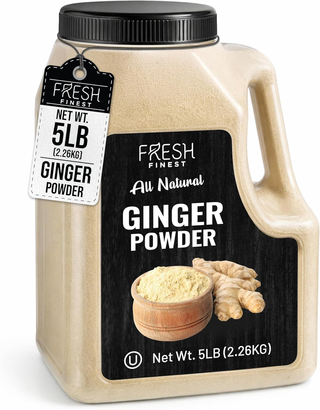 Fresh Finest Bulk Ginger Powder 5 LB - Pure Ground Ginger Root for Culinary & Health Benefits, Packed in a Premium Container