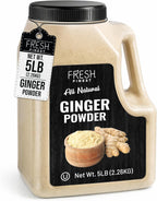 Fresh Finest Bulk Ginger Powder 5 LB - Pure Ground Ginger Root for Culinary & Health Benefits, Packed in a Premium Container