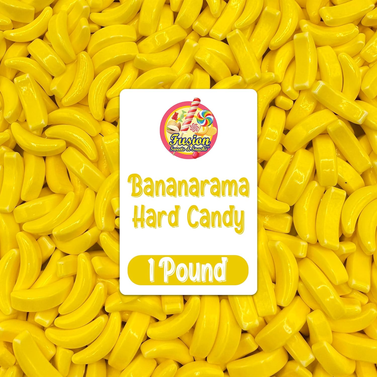 Bananarama Banana Candy – 1 LB Bulk Banana Flavored Hard Candy – Yellow Banana Candies – Candy Bananas for Gumball Machine Refills, Buffets, Party Favors, Gifts & More