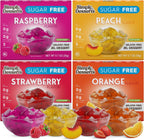 Simply Desserts Sugar-Free Jel Variety 4-Pack (Raspberry, Peach, Orange, Strawberry) — Vegan Dessert, Keto Snacks, Diabetic Friendly & Kosher, 1.7 Oz Ea