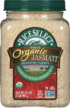 RiceSelect Organic Jasmati White Rice for Asian-Food-Inspired Recipes, Premium Non-GMO Gluten-Free Long-Grain Jasmine Rice, 32-Ounce Jar
