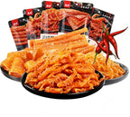QIXINLIZYY Latiao Spicy Strips, 5 Packs Spicy Sweet Gluten Latiao, Chinese Spicy Casual Snack Food, La Tiao Spicy Sticks, Latio 辣条, 大面筋, 62g/2.19oz per Pack (Packs of 5, Sweet and Spicy)