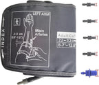 Medium Easy Wrap Blood Pressure Cuff for Thin and Small Arm,Compatible with Omron 8.7~12.6 Inches (22~32) CM Adult BP Replacement Cuff, Adult Cuff Only -5 Connectors (Medium+ 5 Connectors)
