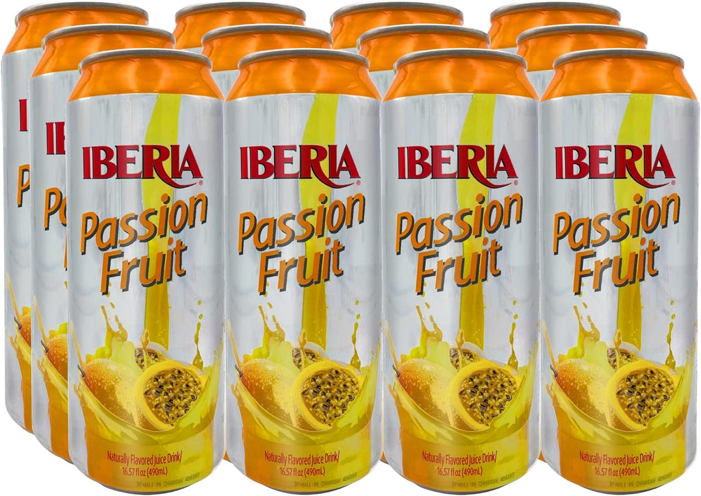 Iberia Passion Fruit Juice Drink, 16.57 Fl Oz (Pack of 12)