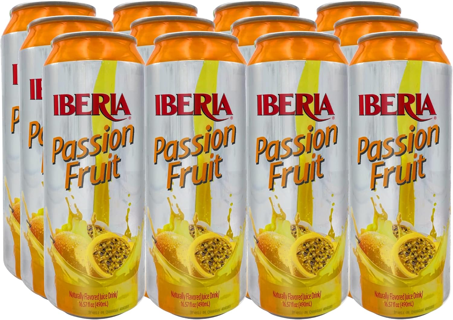 Iberia Passion Fruit Juice Drink, 16.57 Fl Oz (Pack of 12)