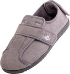 Women's 80-D Memory Foam Adjustable Wide Diabetic Slippers for Swollen Feet, Edema, Arthritis, Elderly Indoor/Outdoor