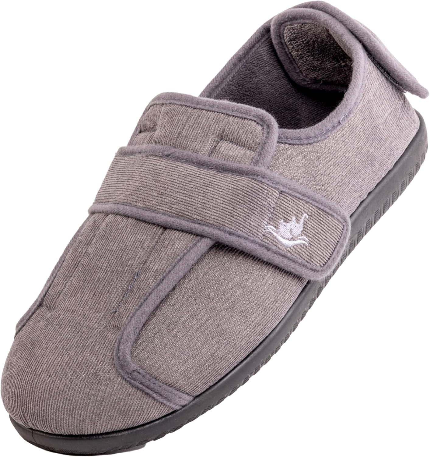 Women's 80-D Memory Foam Adjustable Wide Diabetic Slippers for Swollen Feet, Edema, Arthritis, Elderly Indoor/Outdoor