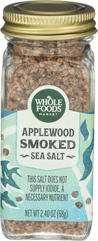 Whole Foods Market, Seasoning Salt, Applewood Smoked, 2.40 Ounce