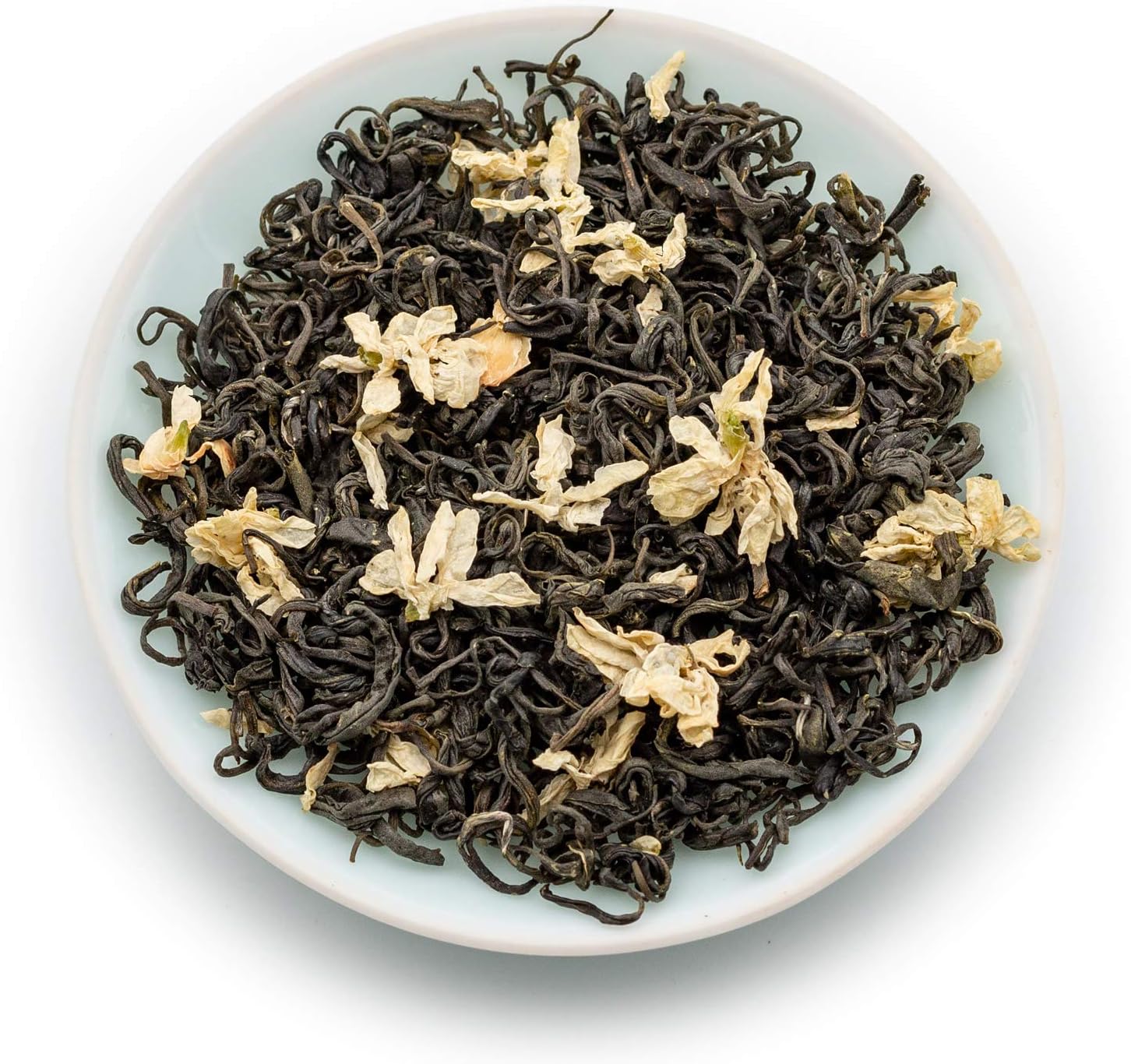 Oriarm Bi Tan Piao Xue Jasmine Green Tea Loose Leaf - Chinese Green Tea Leaves with Jasmine Flowers - Yuqian 3rd Grade - 100g (3.53-ounce) Ziplock Resealable Bag