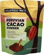 Wilderness Poets, Organic Cacao Powder. Unsweetened, 100% Peruvian Heirloom Cacao (Criollo Variety) -32 Ounce - 2 Pound
