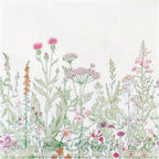 100 Wildflower Luncheon Napkins Floral Paper Hand Towels 6.5 x 6.5 Inch Vintage Botanical Green Leaves Herbs Party Napkins for Spring Summer Birthday Garden Tea Party Supplies