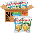 Sensible Portions Garden Veggie Snacks - Veggie Straws, Snack Size Variety Pack, Sea Salt & Zesty Ranch, 1 Oz (Pack of 24)