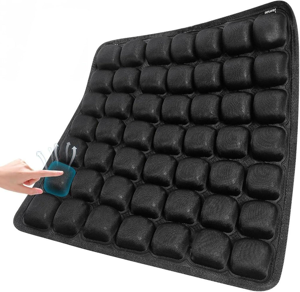 Inflatable Seat Cushionair Inflatable Chair Air Seat Car Portable Breathable Comfort Orthopedics Pain Pressure Relief Cushion,Adjustable Bubble,for Wheelchair,Car,Office,Home (49-Point Cushion)