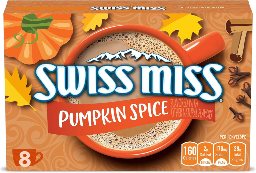 Swiss Miss Pumpkin Spice Flavored Hot Cocoa Mix, 1.38 oz., 8-Count Envelopes