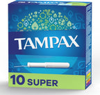 Tampax Tampons, Super, 10-ct