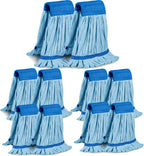10 Pack - Large Microfiber Tube Mop 400GSM - Heavy Duty Industrial Wet Mop Head Refill,Commercial, Thick Fiber, Replacement Heads, Extra Absorbent